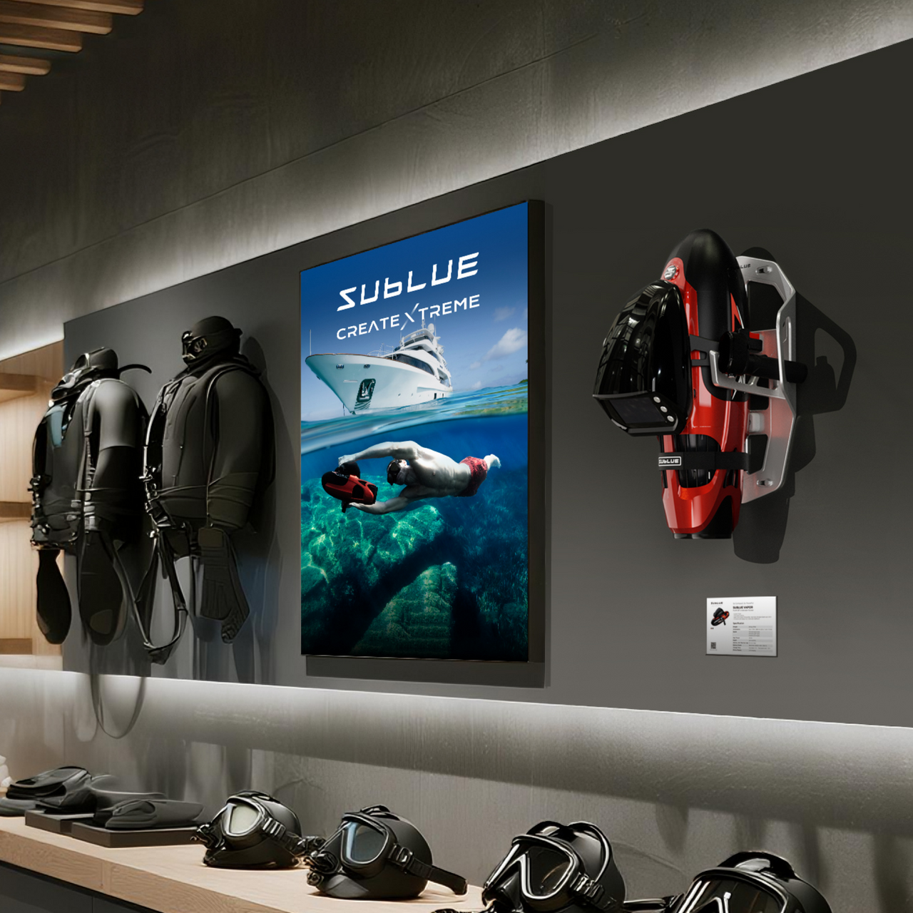 SUBLUE VAPOR / VAPOR Pro Wall-Mount Rack