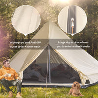 Thumbnail for Orange County Decor - Wholesale Tent - Outsunny 10 Person Yurt Tent Glamping Bell Tent with Spacious Interior,Waterproof Design, For Family Outdoor Camping, 16' X 16' X 10' Beige Polyester