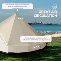 Thumbnail for Orange County Decor - Wholesale Tent - Outsunny 10 Person Yurt Tent Glamping Bell Tent with Spacious Interior,Waterproof Design, For Family Outdoor Camping, 16' X 16' X 10' Beige Polyester