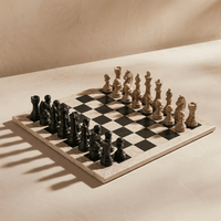 Thumbnail for Marble Chess Set with Storage Case - Coral and Black