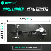 Thumbnail for Powr Labs® Bike Trainer Mat / Fitness Equipment Mat - LUXUSFIT Luxury Exercise & Recovery Equipment