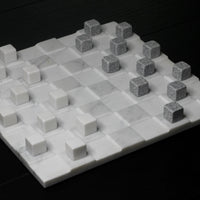 Thumbnail for Stone Checkers Set - White Carrara