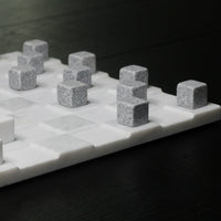 Thumbnail for Stone Checkers Set - White Carrara