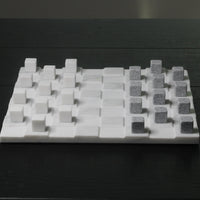 Thumbnail for Stone Checkers Set - White Carrara