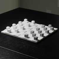 Thumbnail for Stone Checkers Set - White Carrara