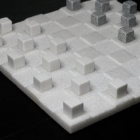 Thumbnail for Stone Checkers Set - White Crystal