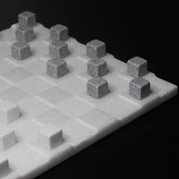 Thumbnail for Stone Checkers Set - White Crystal