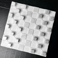 Thumbnail for Stone Checkers Set - White Carrara