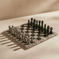 Thumbnail for Marble Chess Set with Storage Case - Oceanic and Black