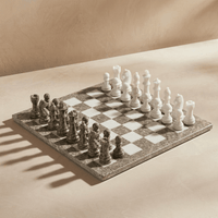 Thumbnail for Marble Chess Set with Storage Case - Oceanic and White