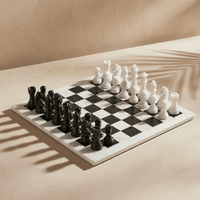Thumbnail for Marble Chess Set with Storage Case - White and Black