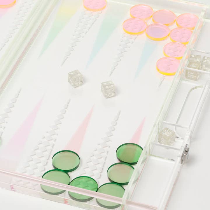 Sunnylife - Wholesale Board Game - Ombre Lucite Backgammon Sherbert