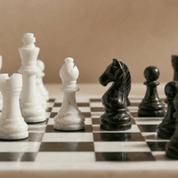 Thumbnail for Marble Chess Set with Storage Case - White and Black