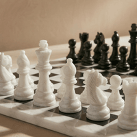 Thumbnail for Marble Chess Set with Storage Case - White and Black