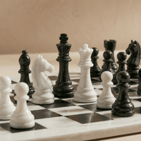 Thumbnail for Marble Chess Set with Storage Case - White and Black