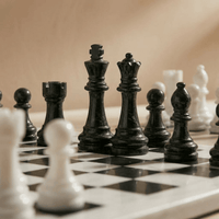 Thumbnail for Marble Chess Set with Storage Case - White and Black