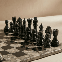 Thumbnail for Marble Chess Set with Storage Case - Oceanic and Black