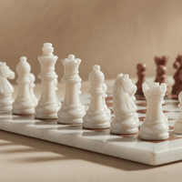 Thumbnail for Marble Chess Set with Storage Case - White and Pink
