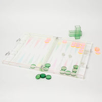 Thumbnail for Sunnylife - Wholesale Board Game - Ombre Lucite Backgammon Sherbert