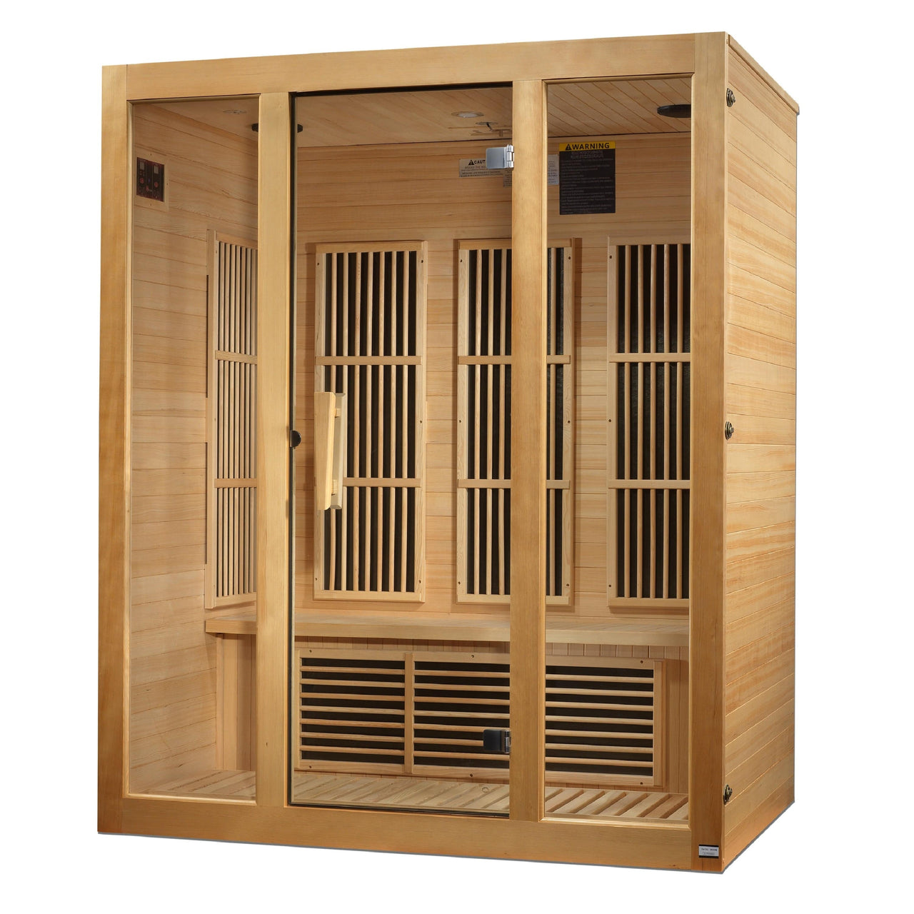 MAXXUS "Bellevue" 3 person Low EMF FAR Infrared Sauna Canadian Hemlock - LUXUSFIT Luxury Exercise & Recovery Equipment