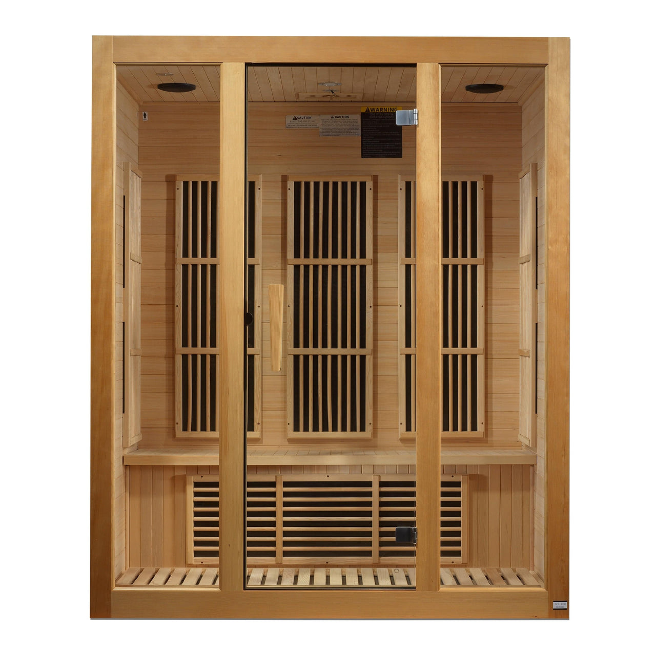 MAXXUS "Bellevue" 3 person Low EMF FAR Infrared Sauna Canadian Hemlock - LUXUSFIT Luxury Exercise & Recovery Equipment