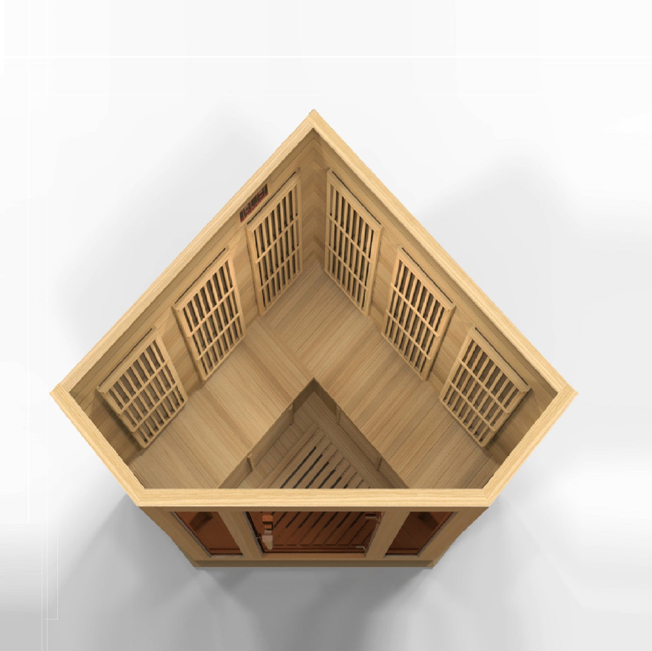 MAXXUS 3 Person Low EMF FAR Infrared Corner Sauna MX-K356-01 - LUXUSFIT Luxury Exercise & Recovery Equipment