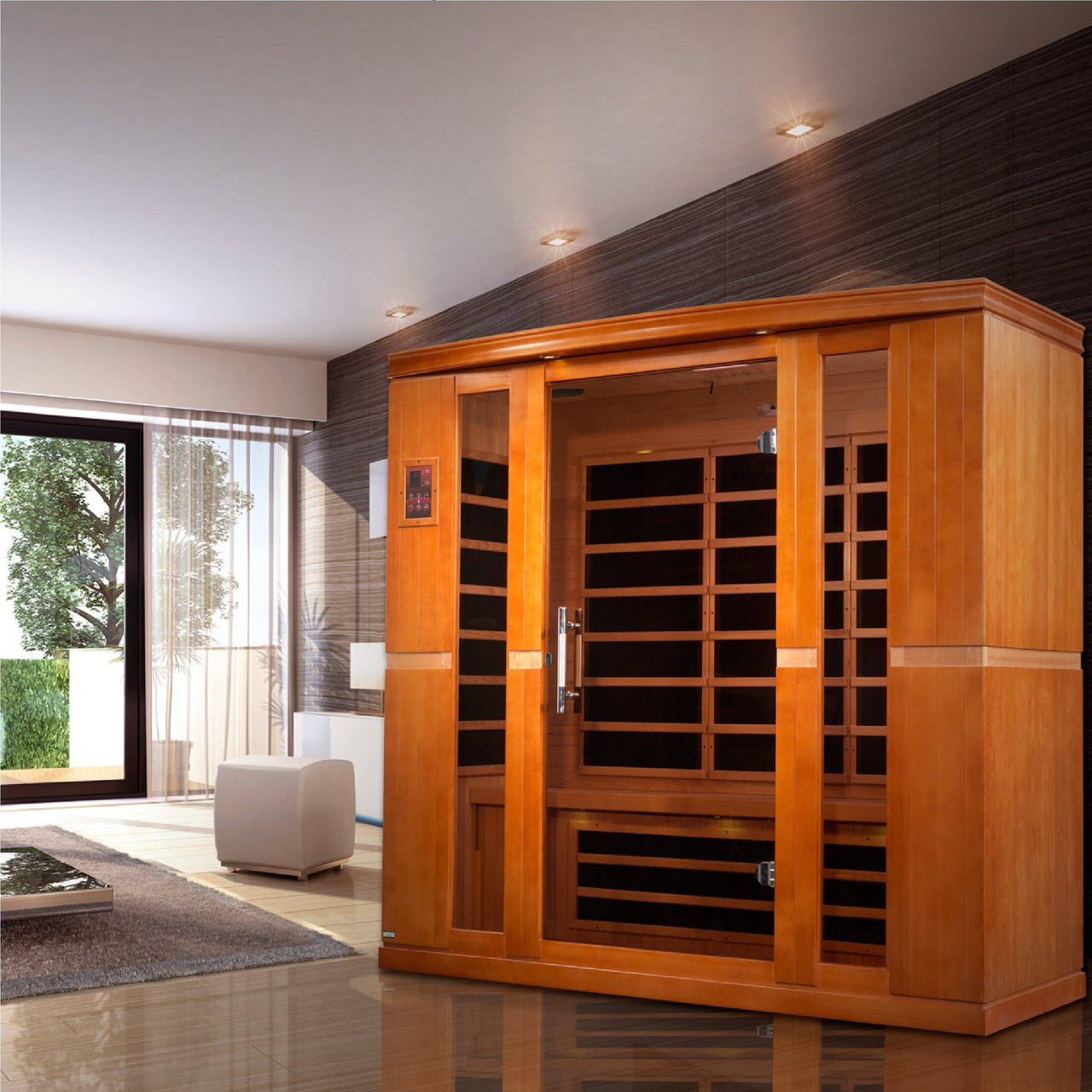 DYNAMIC 4 Person Low EMF Far Infrared Sauna, Bergamo Edition DYN-6440-01 - LUXUSFIT Luxury Exercise & Recovery Equipment