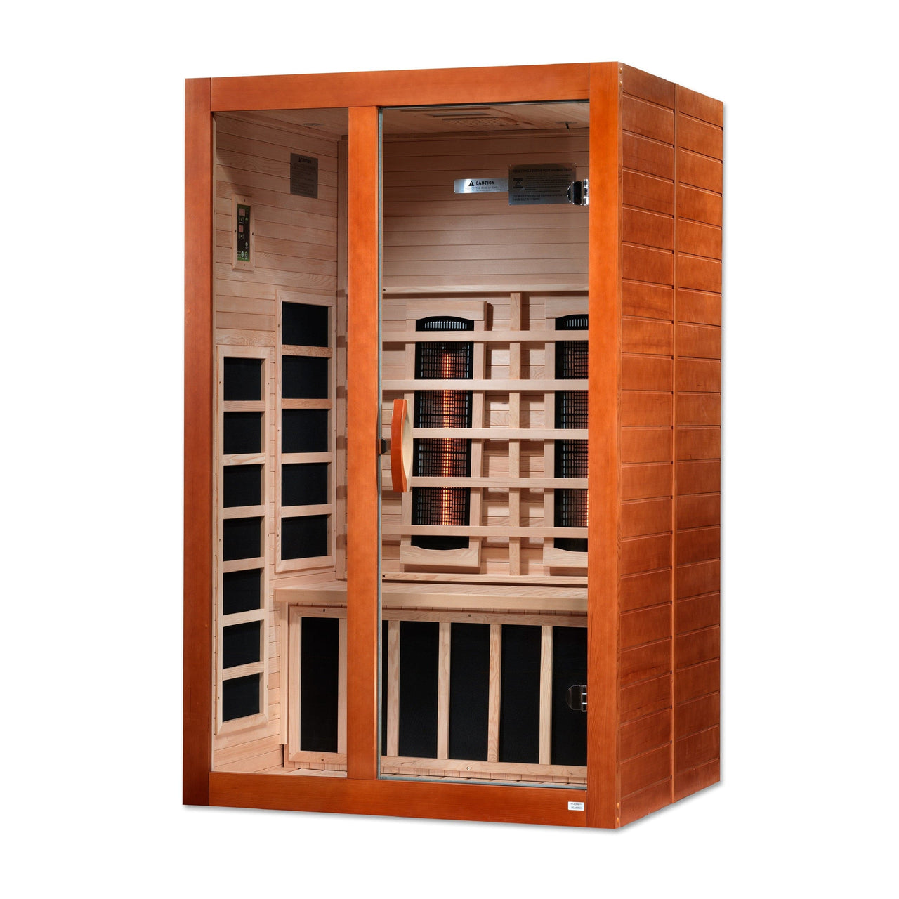 DYNAMIC  Santiago 2 Person Full Spectrum Infrared Sauna - Canadian Hemlock - 2023 Model - LUXUSFIT Luxury Exercise & Recovery Equipment