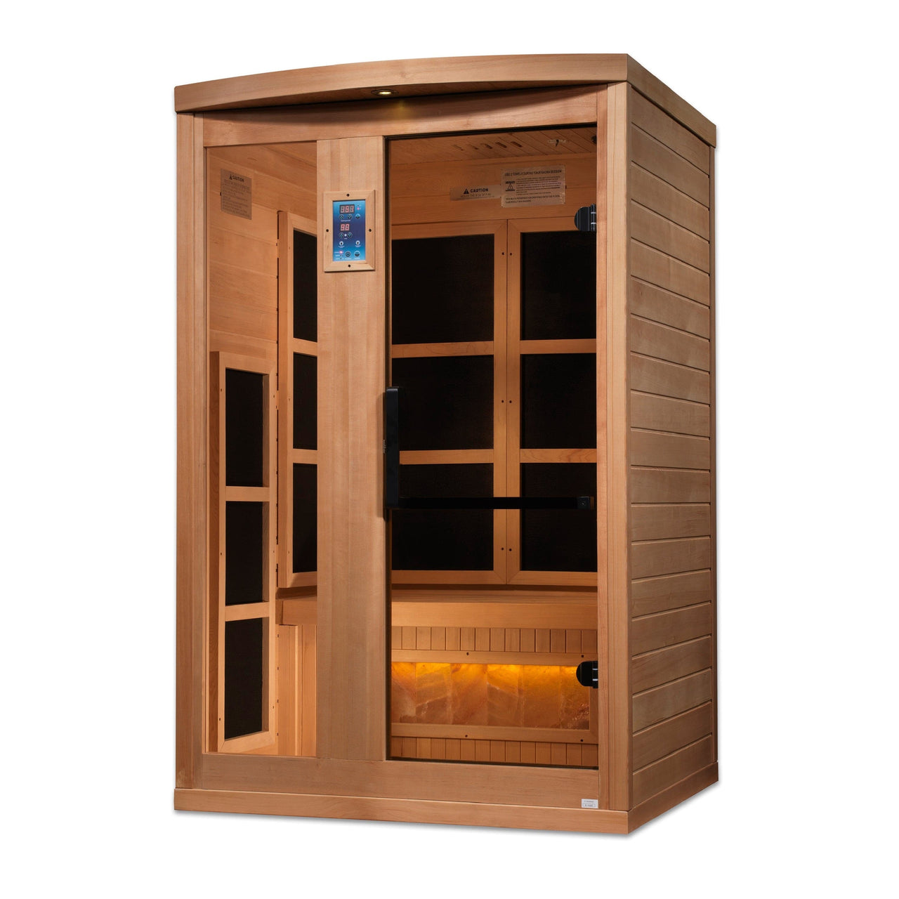 GOLDEN DESIGN 2 Person Near Zero EMF Infrared Sauna with Himalayan Salt Bar - 2023 Collection - Hotel Edition GDI-8020-H2 - LUXUSFIT Luxury Exercise & Recovery Equipment
