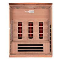 Thumbnail for Lugano 3 Person Full Spectrum Infrared Sauna - Canadian Hemlock - 2023 Model - LUXUSFIT Luxury Exercise & Recovery Equipment