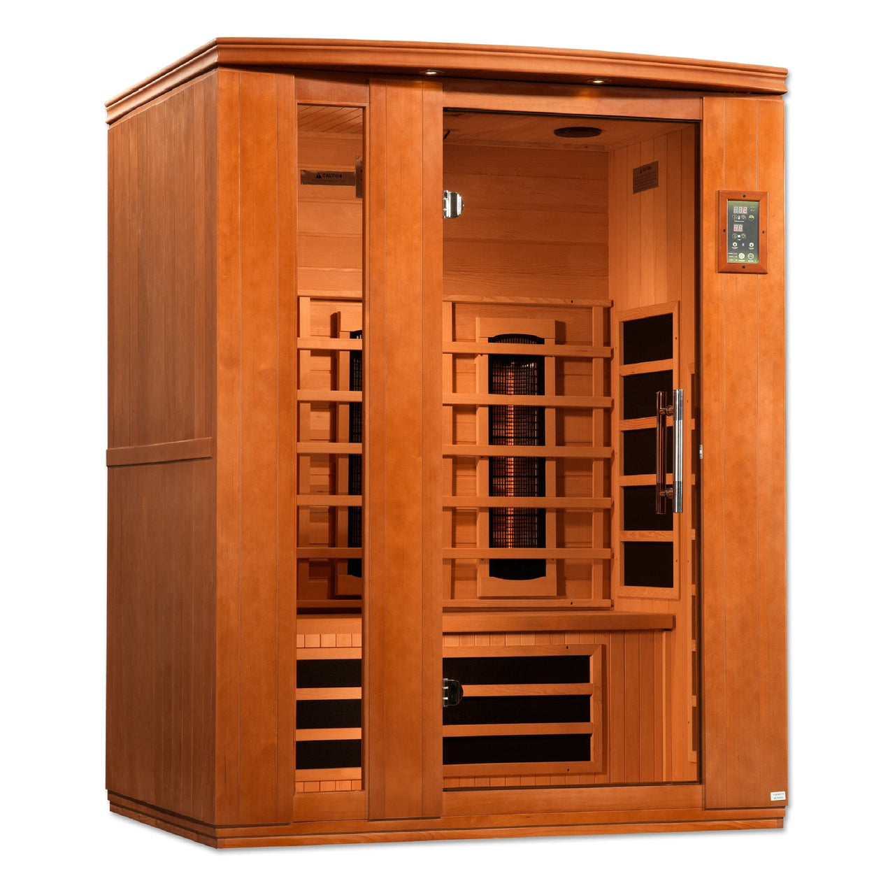 Lugano 3 Person Full Spectrum Infrared Sauna - Canadian Hemlock - 2023 Model - LUXUSFIT Luxury Exercise & Recovery Equipment