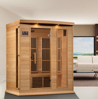 Thumbnail for MAXXUS 3 Person Near Zero EMF FAR Infrared Sauna - Canadian Hemlock - LUXUSFIT Luxury Exercise & Recovery Equipment