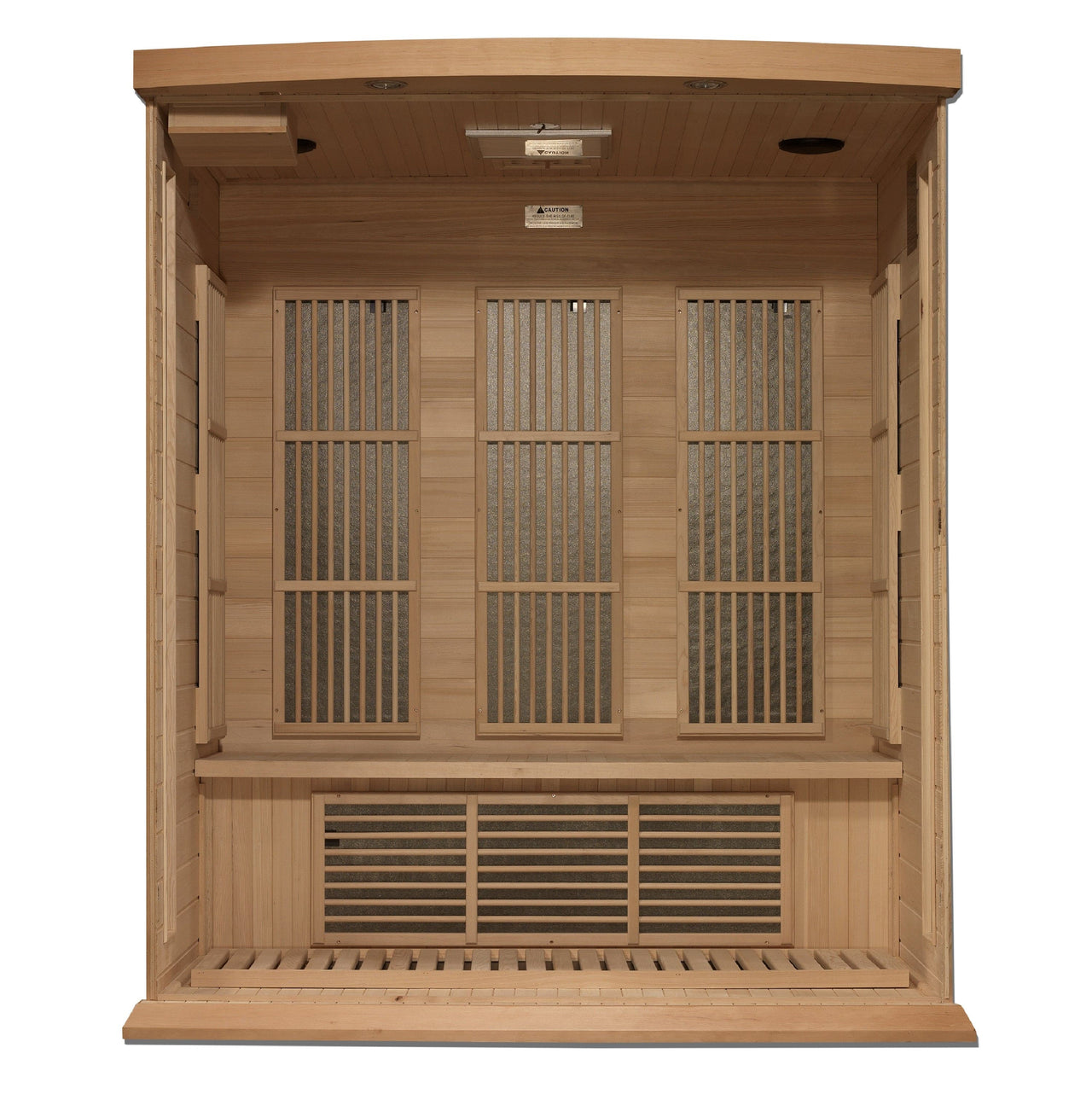 MAXXUS 3 Person Near Zero EMF FAR Infrared Sauna - Canadian Hemlock - LUXUSFIT Luxury Exercise & Recovery Equipment