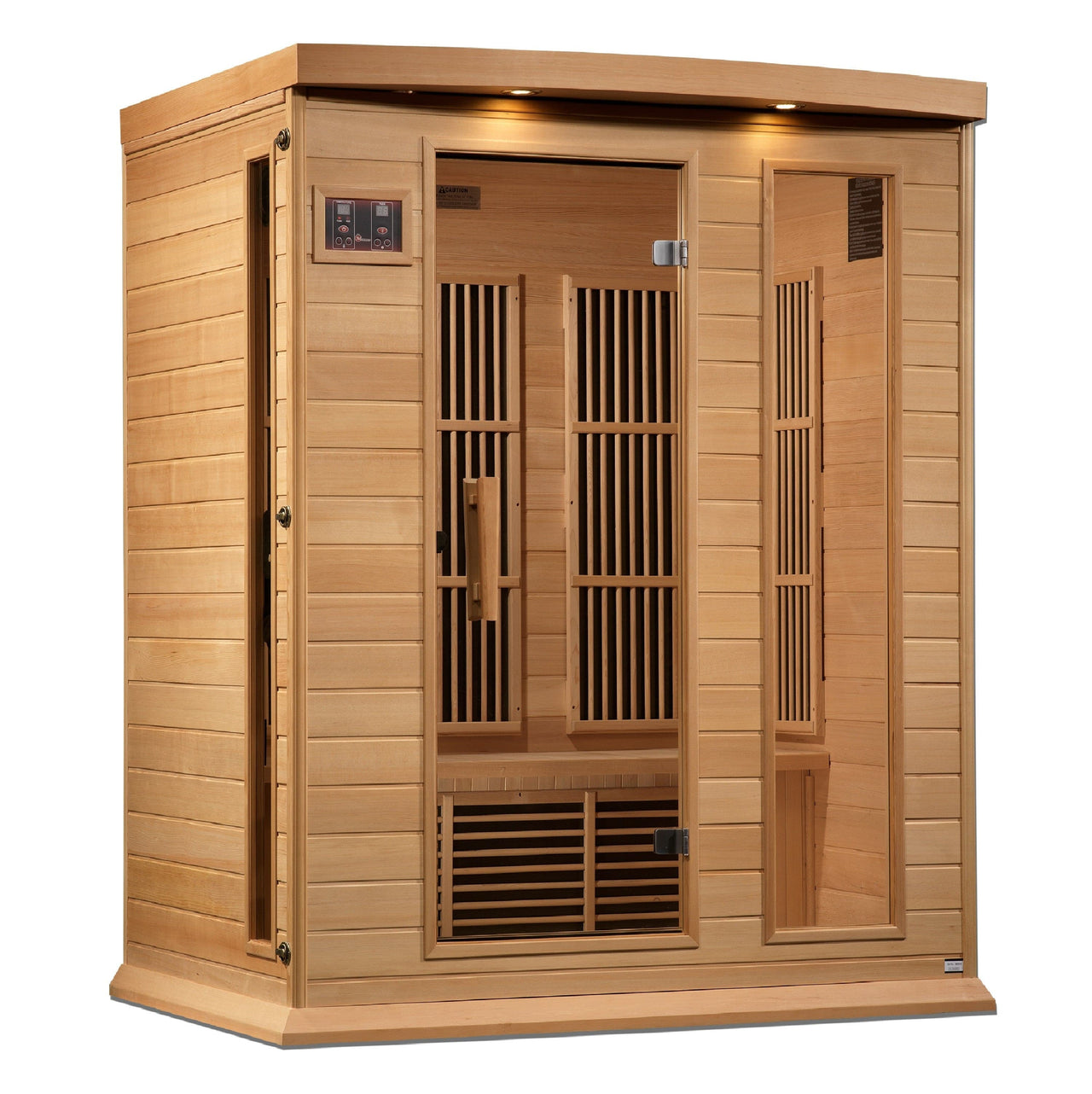 MAXXUS 3 Person Near Zero EMF FAR Infrared Sauna - Canadian Hemlock - LUXUSFIT Luxury Exercise & Recovery Equipment
