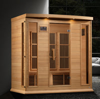 Thumbnail for MAXXUS 4 Person Near Zero EMF FAR Infrared Sauna - Canadian Hemlock - LUXUSFIT Luxury Exercise & Recovery Equipment