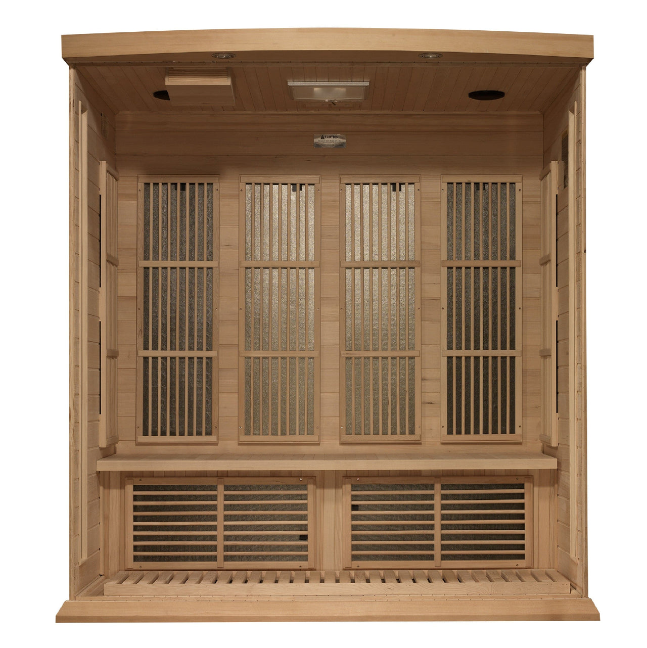 MAXXUS 4 Person Near Zero EMF FAR Infrared Sauna - Canadian Hemlock - LUXUSFIT Luxury Exercise & Recovery Equipment