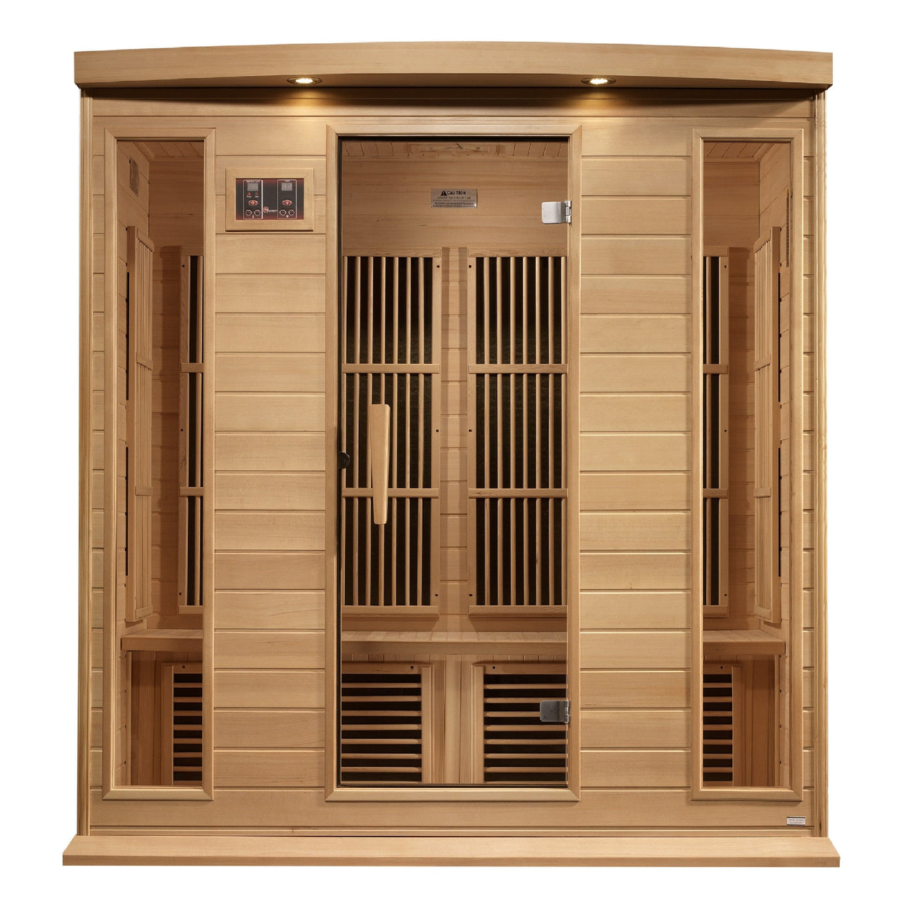MAXXUS 4 Person Near Zero EMF FAR Infrared Sauna - Canadian Hemlock - LUXUSFIT Luxury Exercise & Recovery Equipment