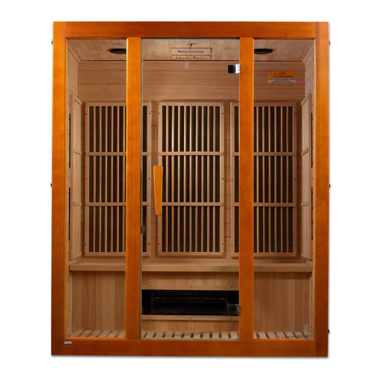 MAXXUS "Alpine" Dual Tech 3 Person Low EMF Far Infrared Sauna Canadian Hemlock - LUXUSFIT Luxury Exercise & Recovery Equipment