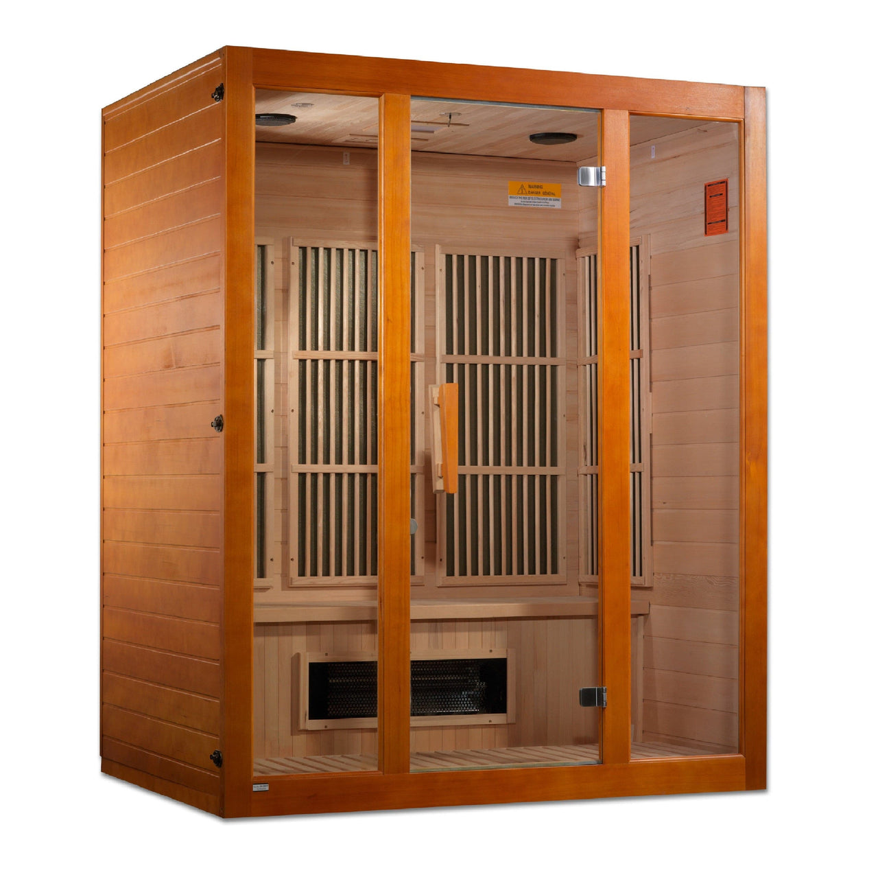 MAXXUS "Alpine" Dual Tech 3 Person Low EMF Far Infrared Sauna Canadian Hemlock - LUXUSFIT Luxury Exercise & Recovery Equipment