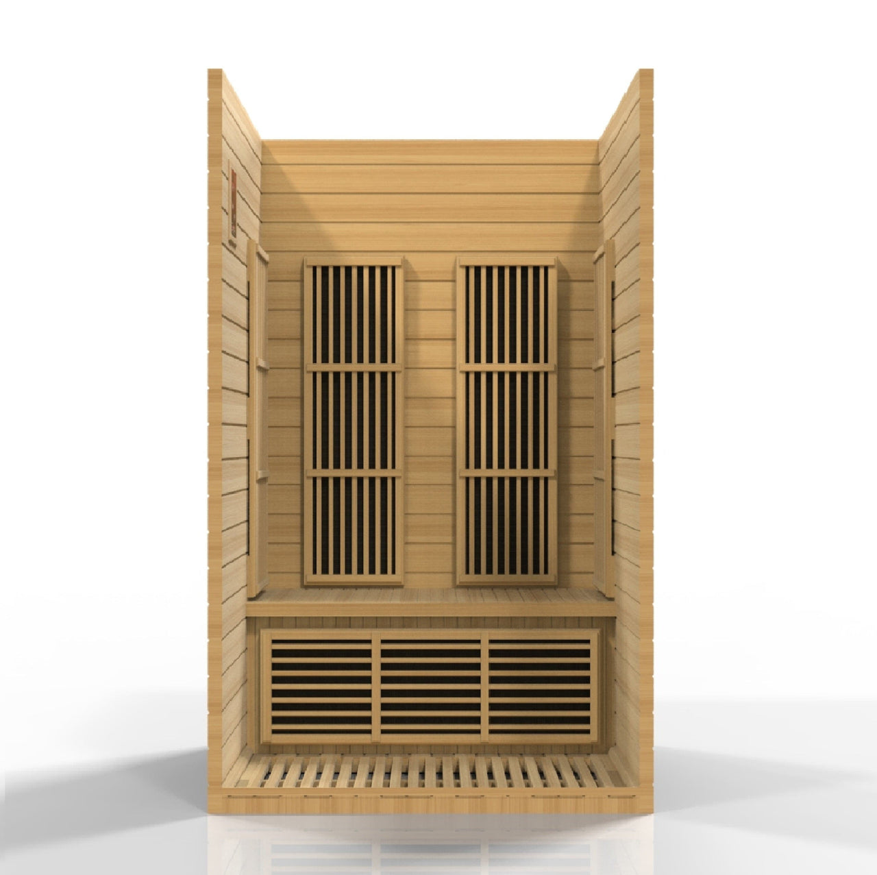 MAXXUS "Seattle" 2 person Low EMF Far Infrared Sauna Canadian Hemlock - LUXUSFIT Luxury Exercise & Recovery Equipment