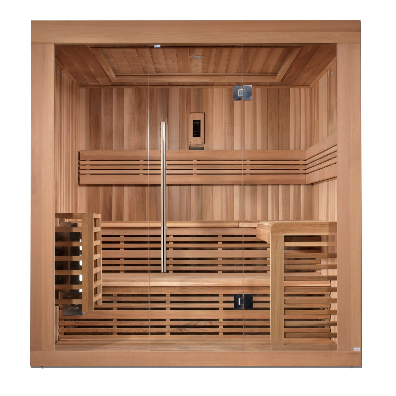GOLDEN DESIGNS "Osla Edition" 6 Person Traditional Steam Sauna - Canadian Red Cedar - LUXUSFIT Luxury Exercise & Recovery Equipment