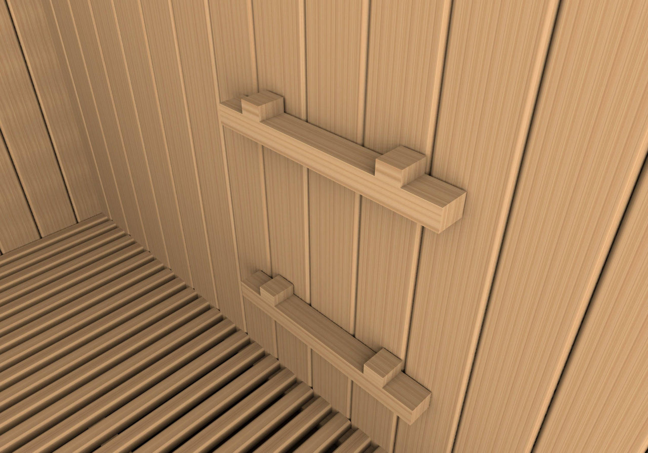 GOLDEN DESIGNS "Sundsvall Edition" 2 Person Traditional Steam Sauna - Canadian Red Cedar - LUXUSFIT Luxury Exercise & Recovery Equipment