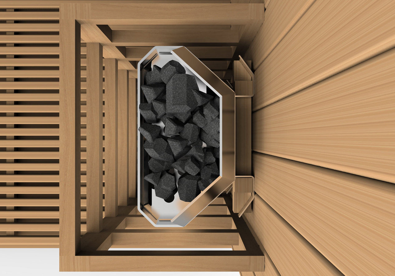 GOLDEN DESIGNS "Sundsvall Edition" 2 Person Traditional Steam Sauna - Canadian Red Cedar - LUXUSFIT Luxury Exercise & Recovery Equipment