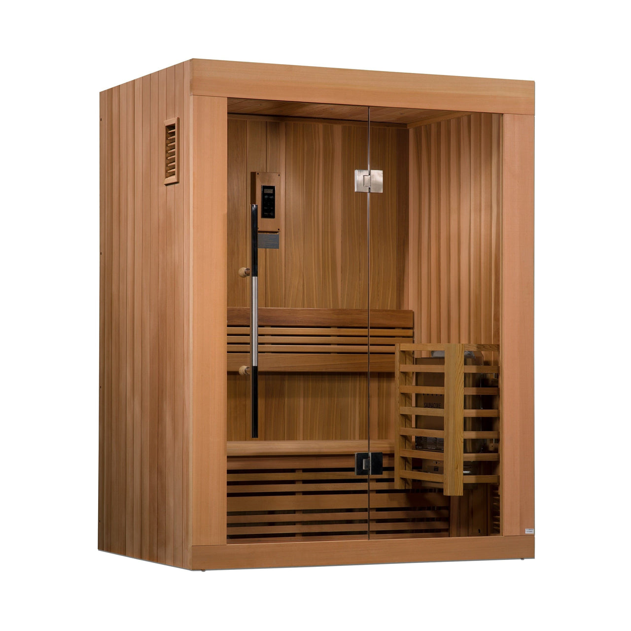 GOLDEN DESIGNS "Sundsvall Edition" 2 Person Traditional Steam Sauna - Canadian Red Cedar - LUXUSFIT Luxury Exercise & Recovery Equipment