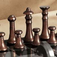 Thumbnail for Copper and Silver Metallic Chess Set