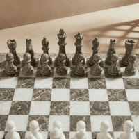 Thumbnail for Marble Chess Set with Storage Case - Oceanic and White