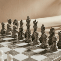 Thumbnail for Marble Chess Set with Storage Case - Oceanic and White