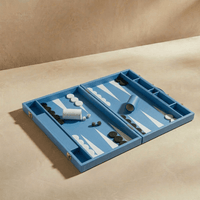 Thumbnail for Leather Backgammon Set - Blue And Black