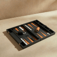 Thumbnail for Leather Backgammon Set - Black And Brown