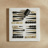 Thumbnail for Luxury Marble Backgammon Set (Green Onyx and Black)